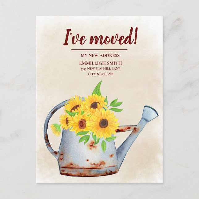 Postal El agua de los girasoles puede cambiar la direcció (Anverso)