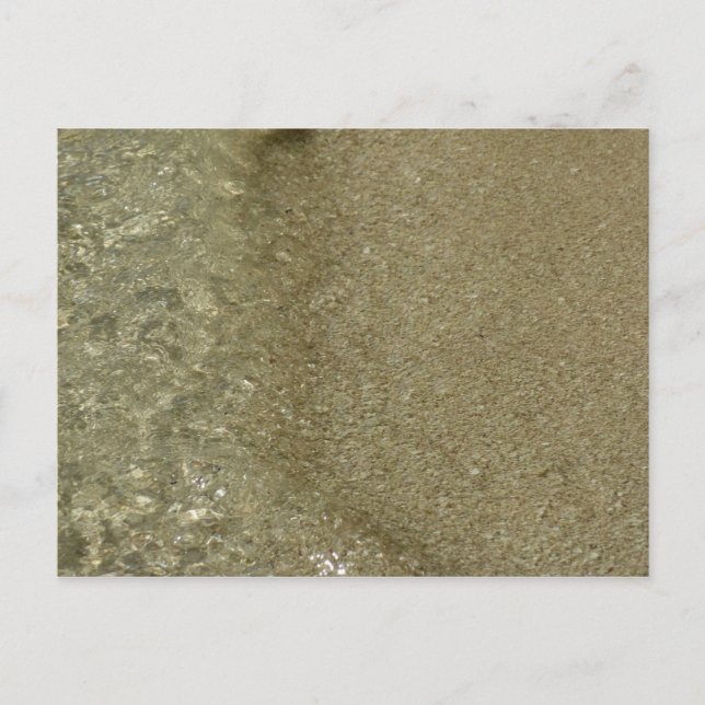 Postal El agua en la playa II Resumen fotografía de la na (Anverso)