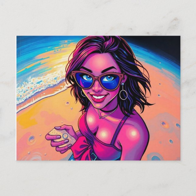 Postal El agua se ve bien (Anverso)