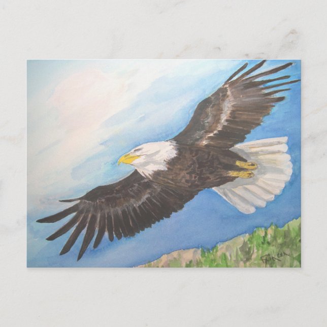 Postal El águila calva (Anverso)