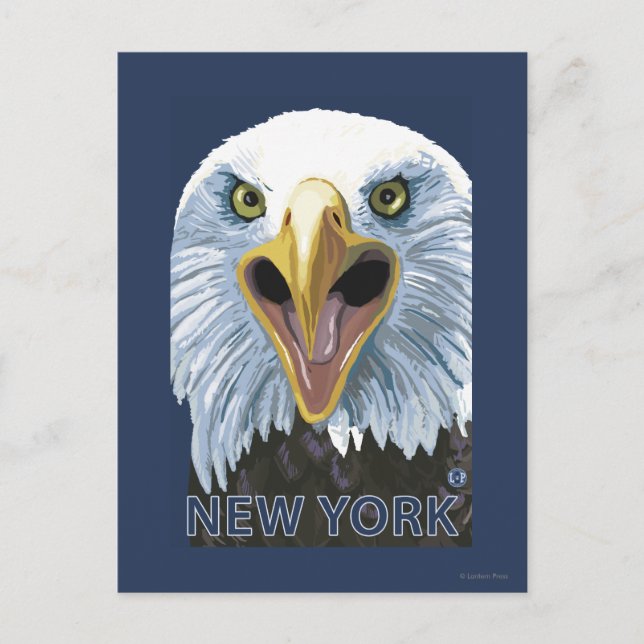 Postal El águila de Nueva York se acerca (Anverso)