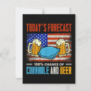 Postal El agujero de maíz y la cerveza de las prediccione