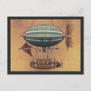 Postal El Airship Aleutian Steampunk Flying Machine