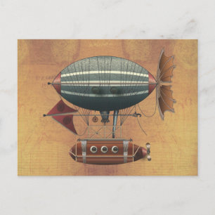 Postal El Airship Aleutian Steampunk Flying Machine