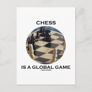 Postal El Ajedrez Es Un Juego Global (Actitud De Ajedrez)