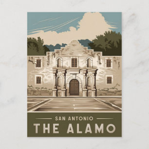 Postal El Álamo San Antonio, Texas, la Vendimia