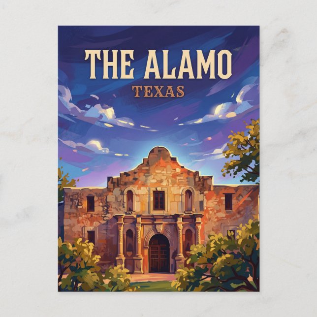 Postal El Álamo Texas (Anverso)
