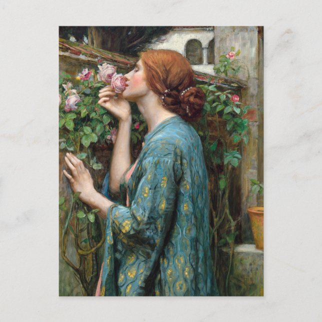 Postal El alma del Rosa | John William Waterhouse (Anverso)