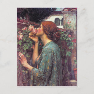 Postal El alma del Rosa por John W. Waterhouse