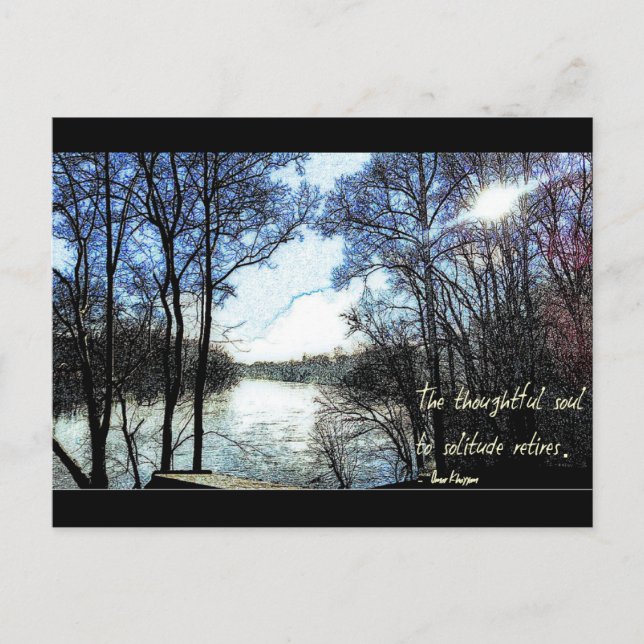 Postal El alma reflexiva. (Anverso)