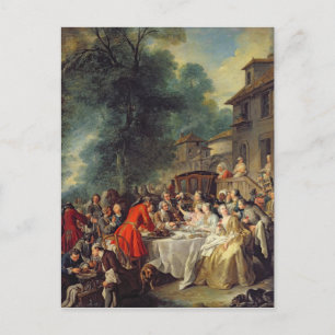 Postal El almuerzo de la caza, 1737
