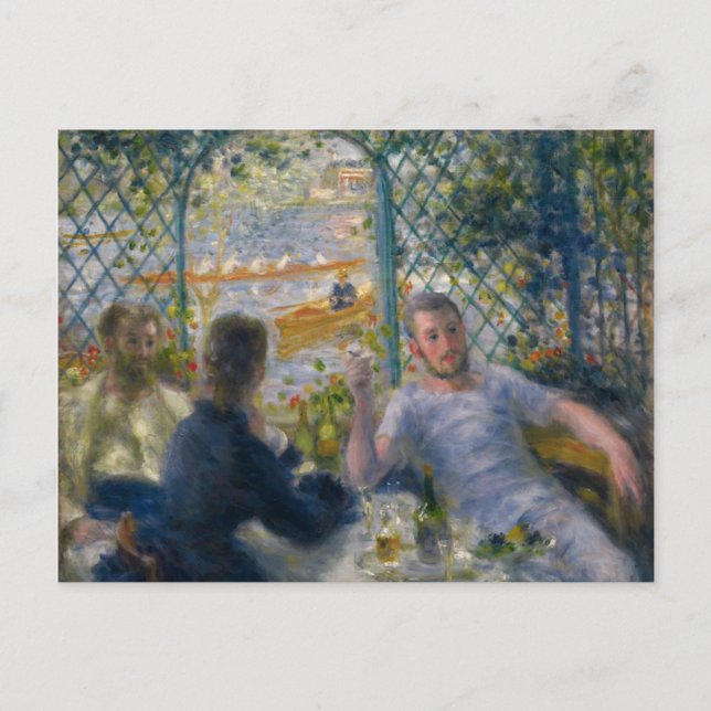 Postal El almuerzo de Rower por Pierre-Auguste Renoir (Anverso)