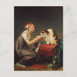 Postal El almuerzo del gato