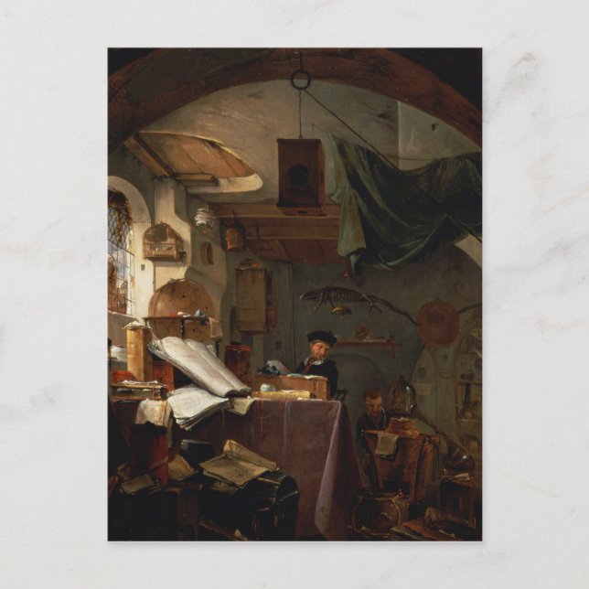 Postal El alquimista (Anverso)