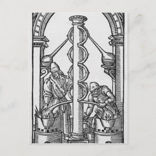 Postal El alquimista en acción