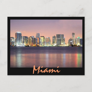 Postal El amanecer de la Ciudad Mágica, Miami.