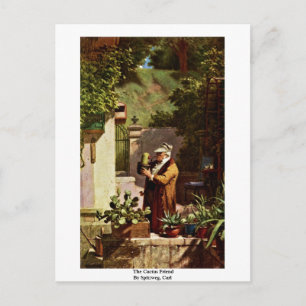 Postal El Amigo De Cactus De Spitzweg, Carl