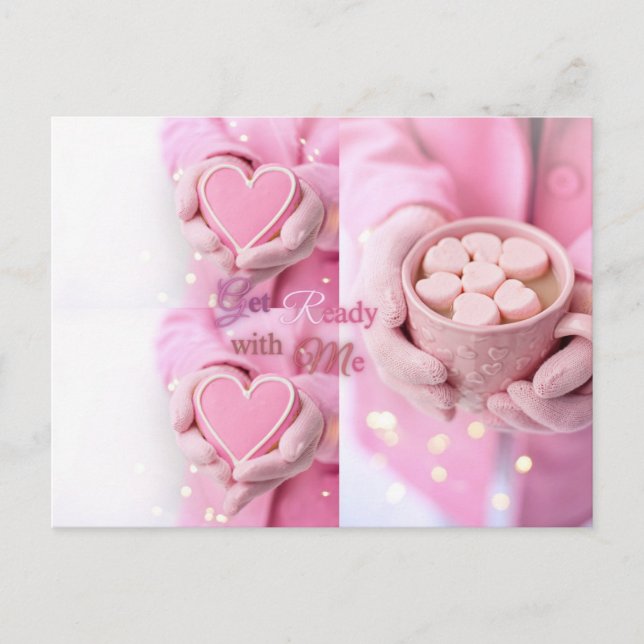 Postal El amor al corazón se prepara conmigo (Anverso)