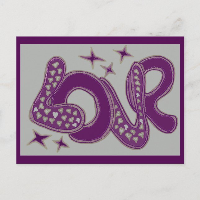 Postal El amor al estilo de los años 60 (Anverso)