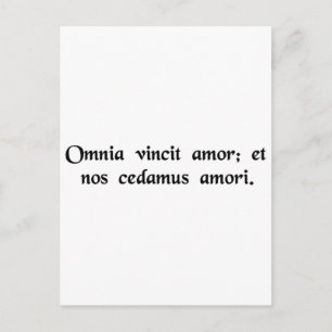 Postal El amor conquista todas las cosas; entreguemos...