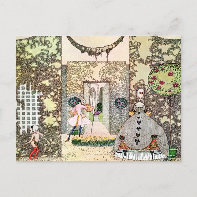 Postal El amor de Kay Nielsen en la tarde (Anverso)