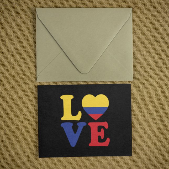 Postal El amor de la bandera de Colombia fría (colombia love national postcard)