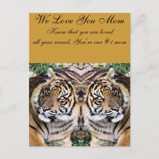 Postal El amor de la madre (Anverso)