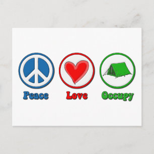 Postal El amor de la paz ocupa