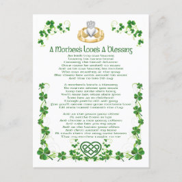Postal El amor de las madres irlandesas es una bendición