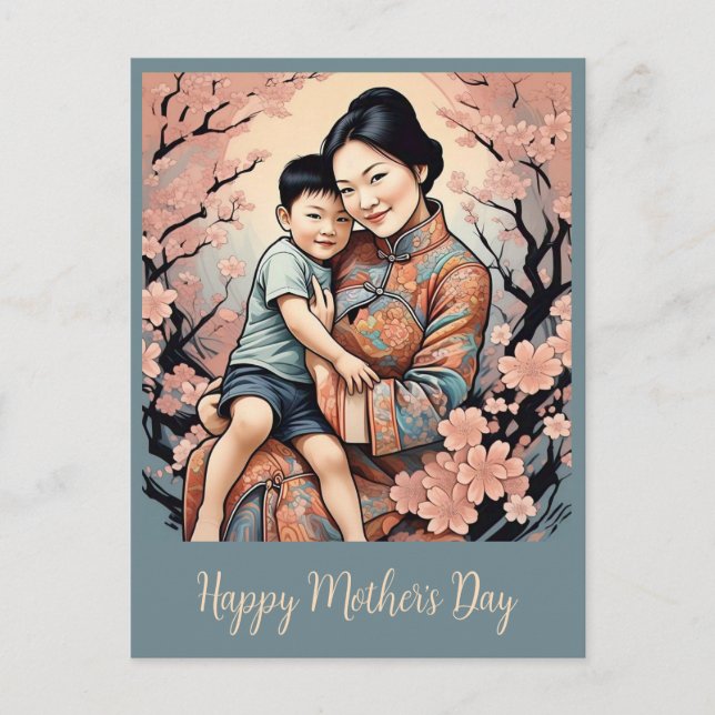 POSTAL " EL AMOR DE UNA MADRE " (Anverso)