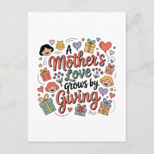 Postal El amor de una madre crece al dar