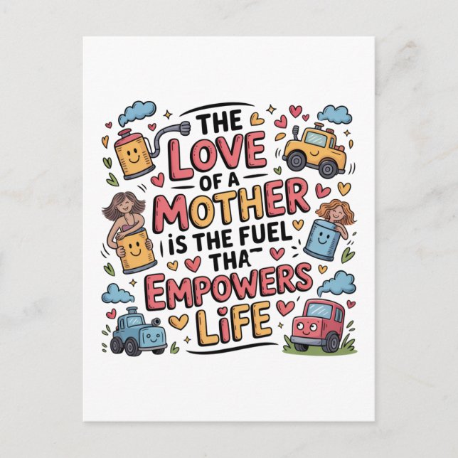Postal El amor de una madre es el combustible que potenci (Anverso)
