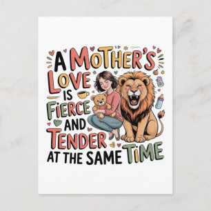 Postal El amor de una madre es fiero y tierno al mismo ti