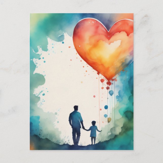 Postal El amor del padre (Anverso)