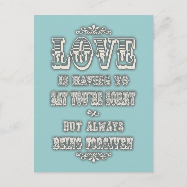 Postal El amor dice (Anverso)