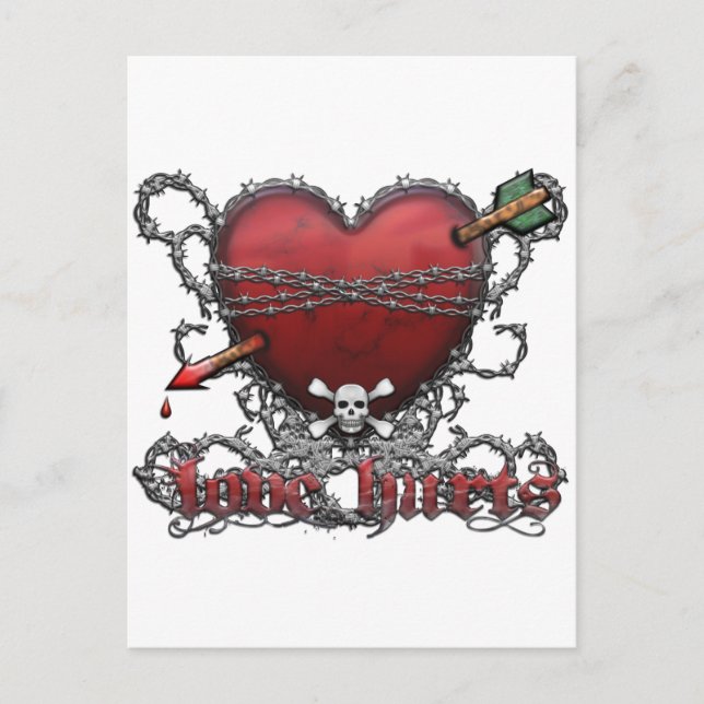 Postal El amor duele (Anverso)