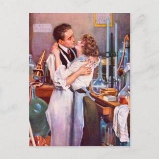 Postal El amor en el laboratorio