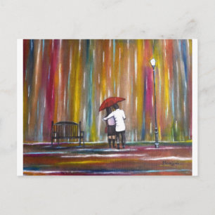 Postal El amor en la lluvia