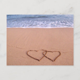 Postal El amor en la playa