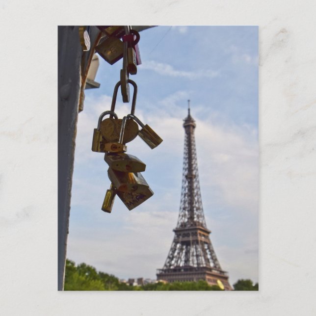 Postal El amor en París (Anverso)