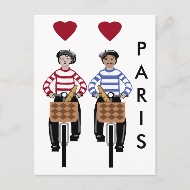 Postal El amor en París (Anverso)
