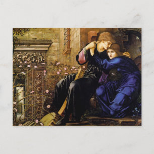 Postal El amor entre las ruinas del arte pre-Raphaelite