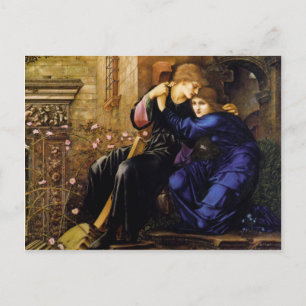 Postal El amor entre las ruinas - Edward Burne-Jones