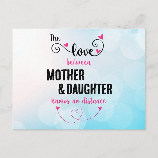 Postal El amor entre madre e hija (Anverso)