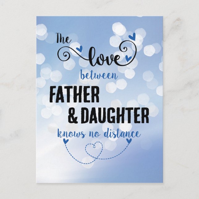 Postal El amor entre padre e hija (Anverso)