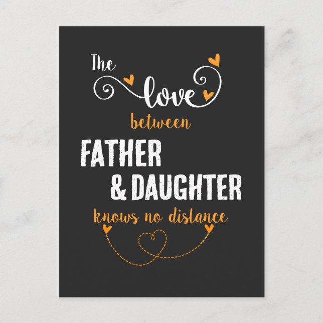 Postal El amor entre padre e hija (Anverso)