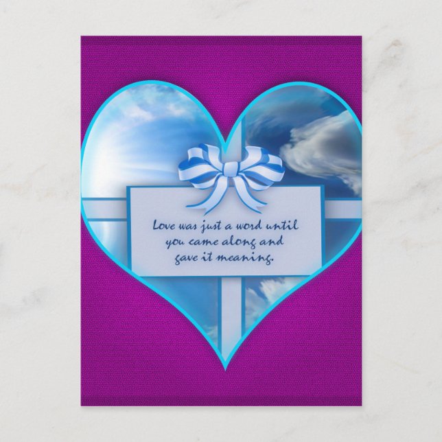 Postal El amor era sólo una palabra (Anverso)