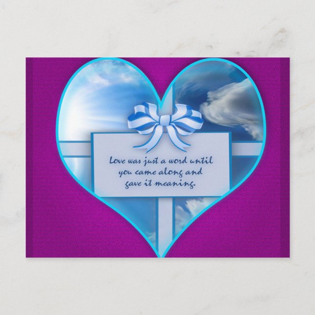 Postal El amor era sólo una palabra (Anverso)