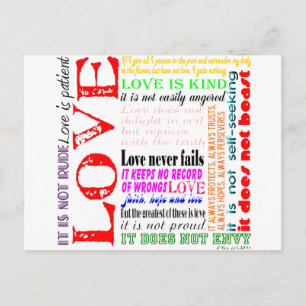 Postal El amor es...