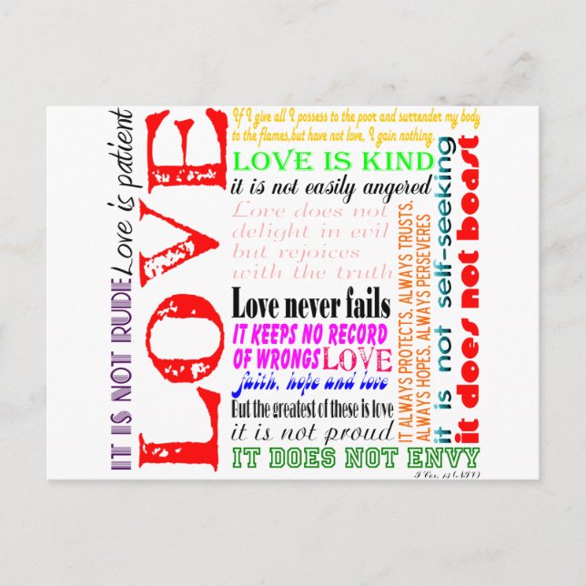 Postal El amor es... (Anverso)